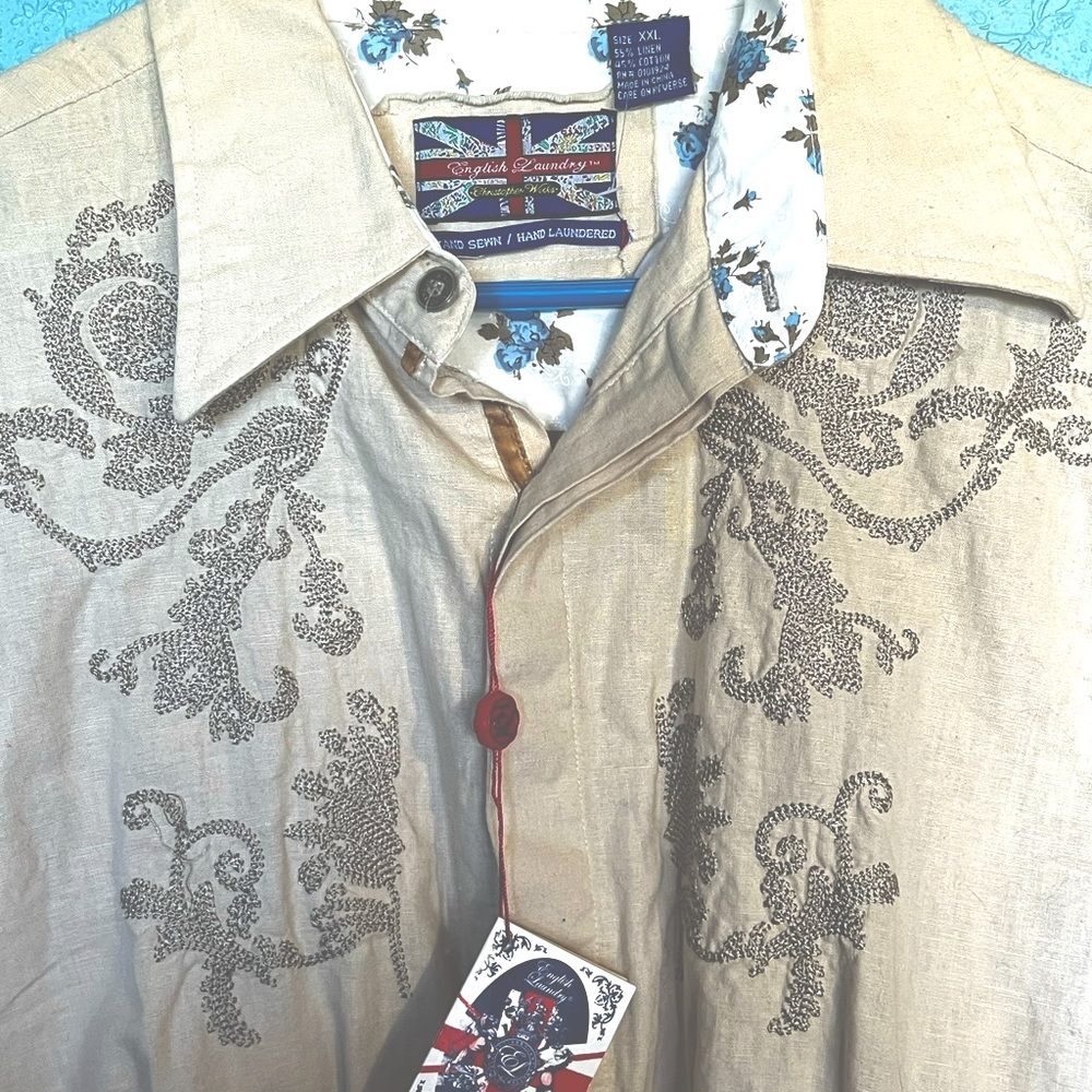 English Laundry embroidered button-down